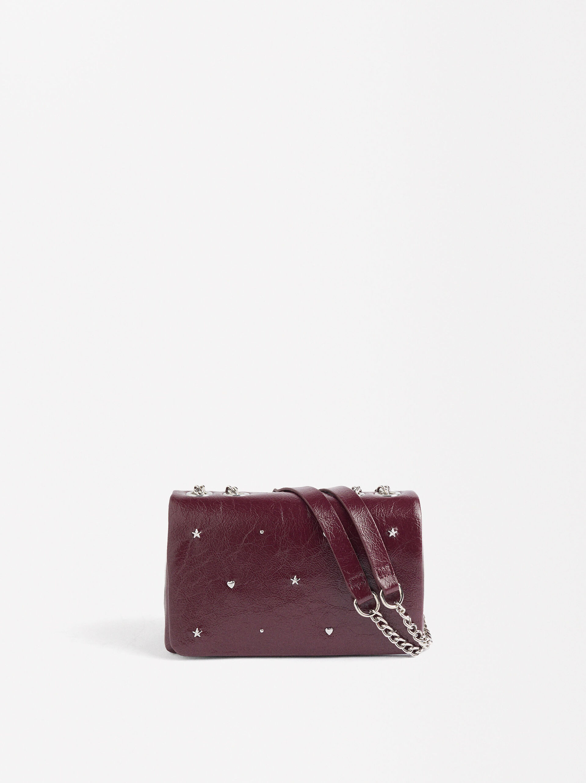 Shoulder bag with studs flap closure image number 0.0