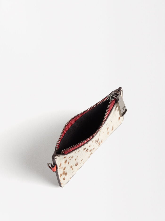 Card holder with leather