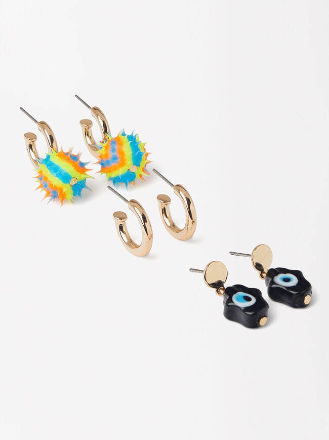 Multicolor Earrings Set
