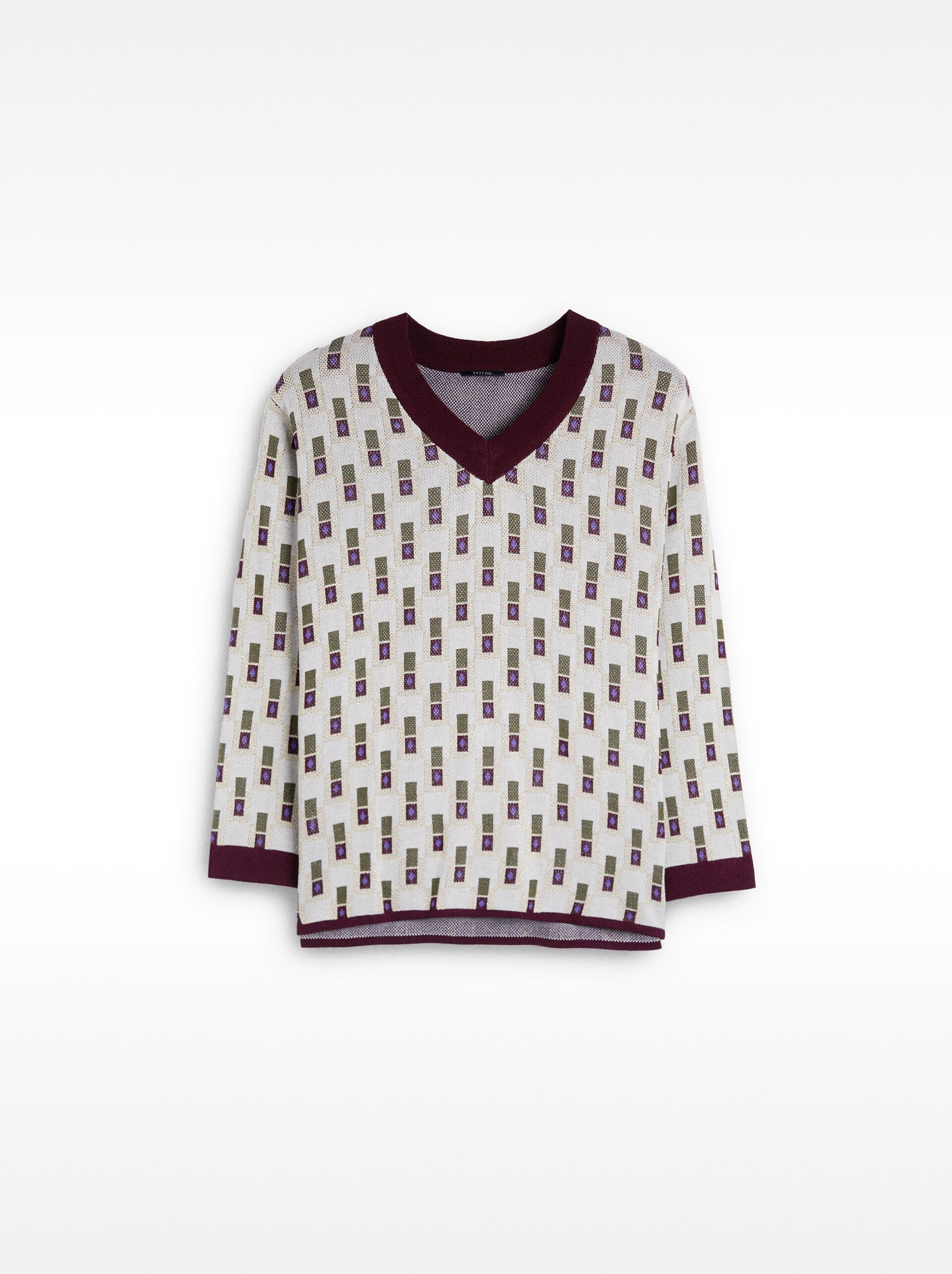 Jacquard knit sweater image number 5.0