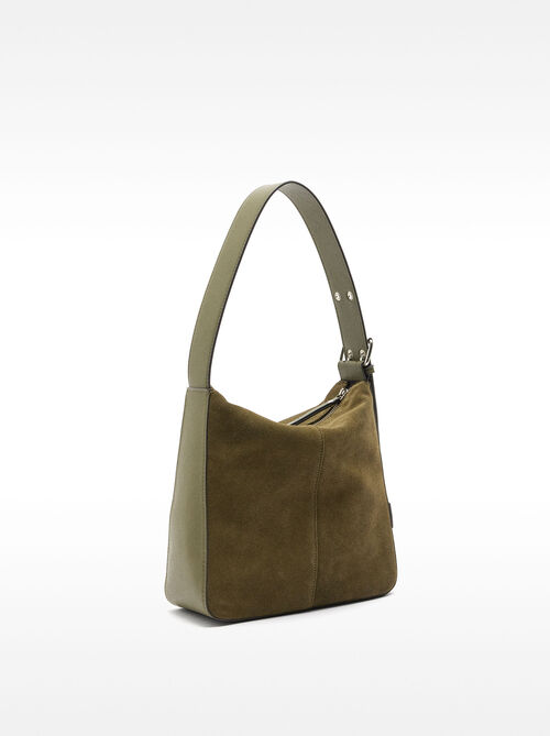 Bolso de hombro de piel