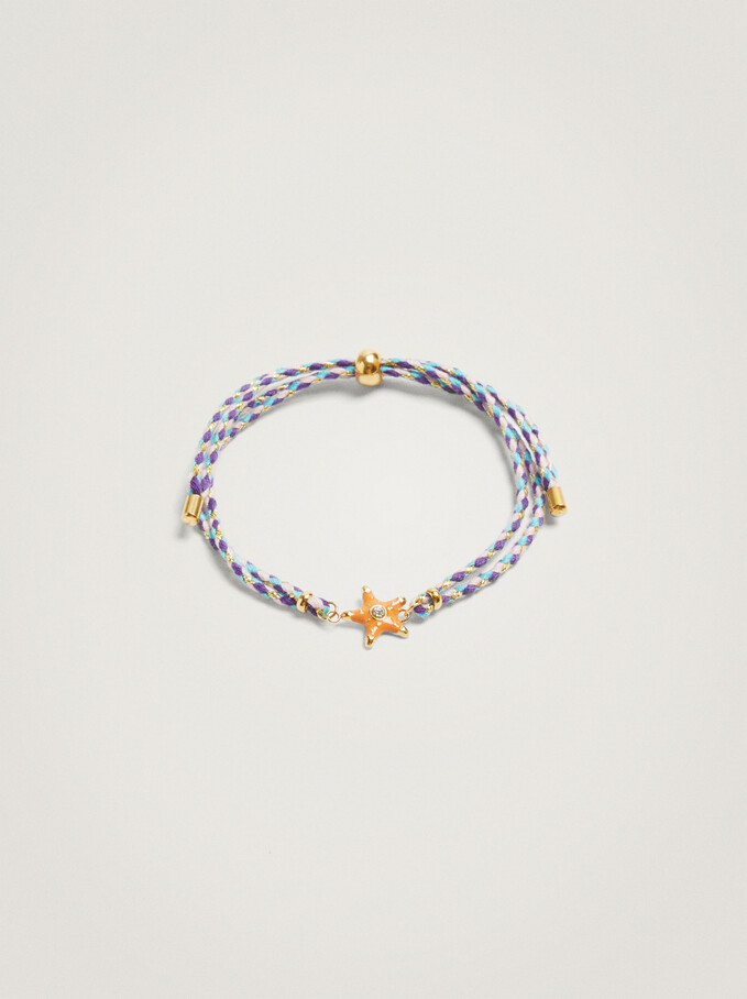 Bracelet En Acier Avec Étoile, Multicolore, hi-res