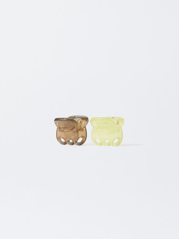 Resin Hair Claw, Multicolor, hi-res