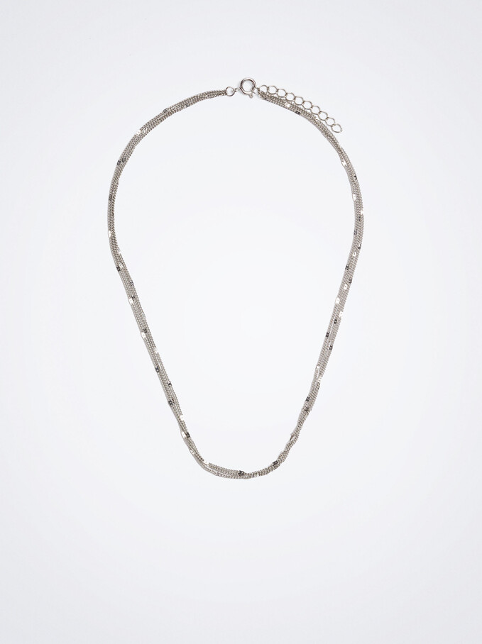 Collar Cadena Plateado, Plateado, hi-res
