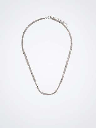 Silver Chain Necklace, Silver, hi-res