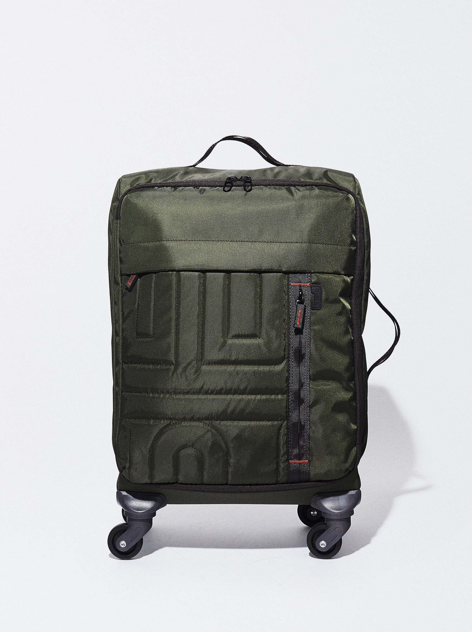 Maleta De Viaje De Nylon Caqui Parfois