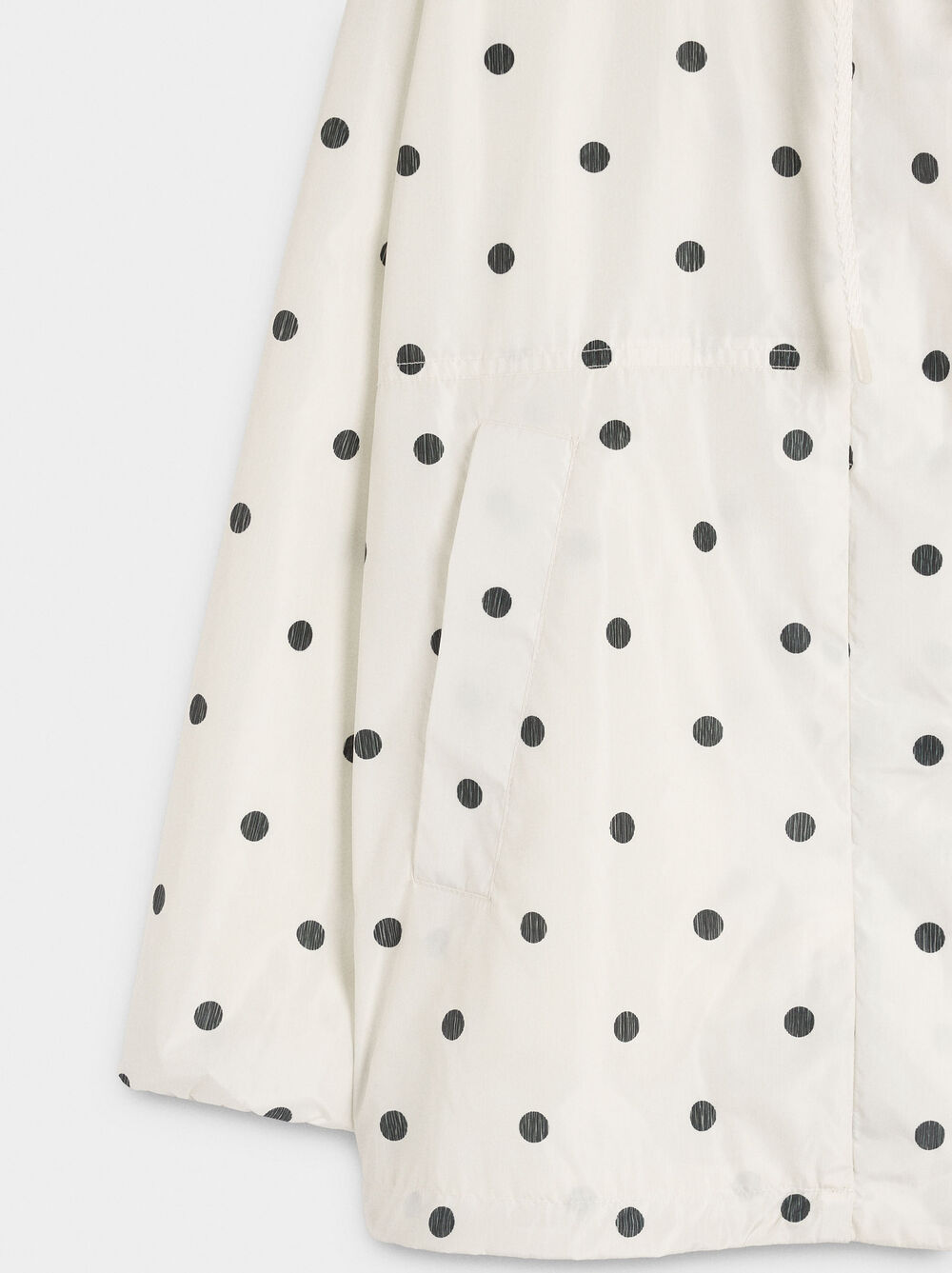Polka dot parka with hood
