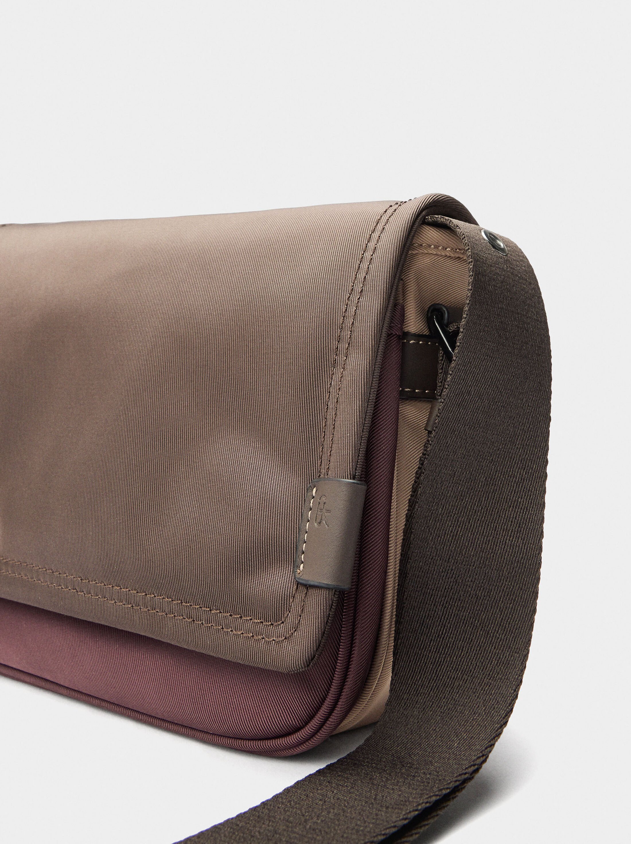 Nylon colour block crossbody bag image number 1.0