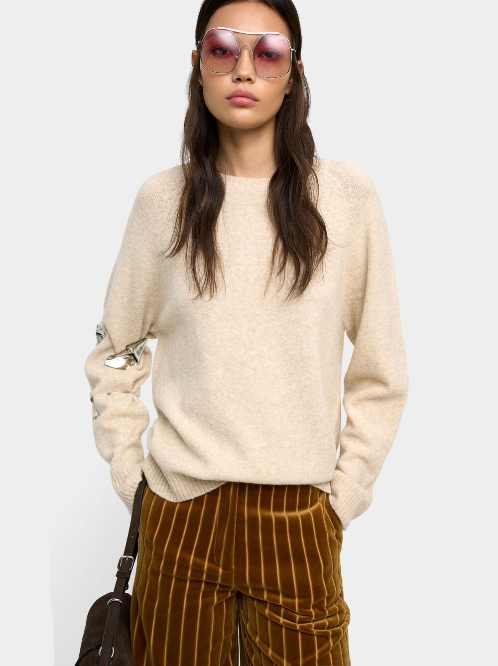 Knit sweater with wool