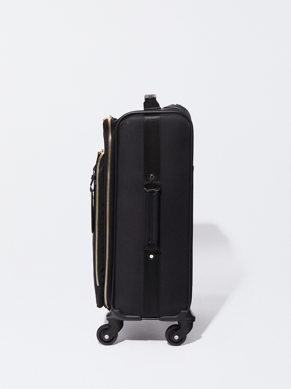 Printed Cabin Trolley With Pendant, Black, hi-res
