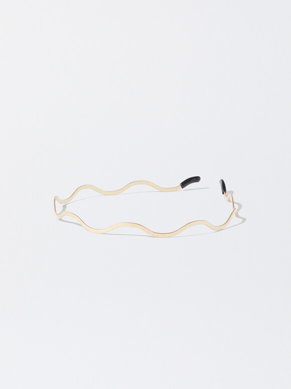 Golden Thin Headband, Golden, hi-res