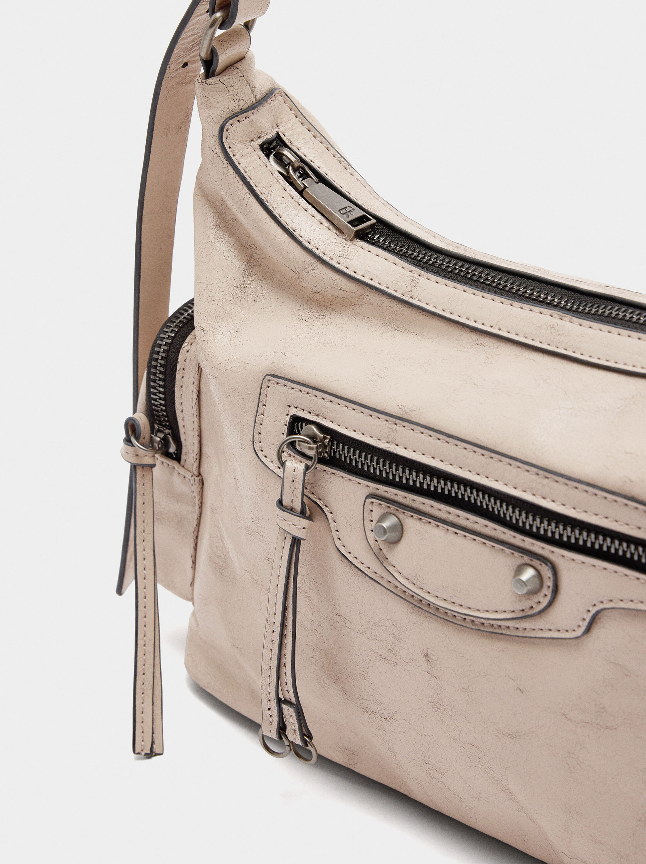 Shoulder bag with aged effect image number 1.0