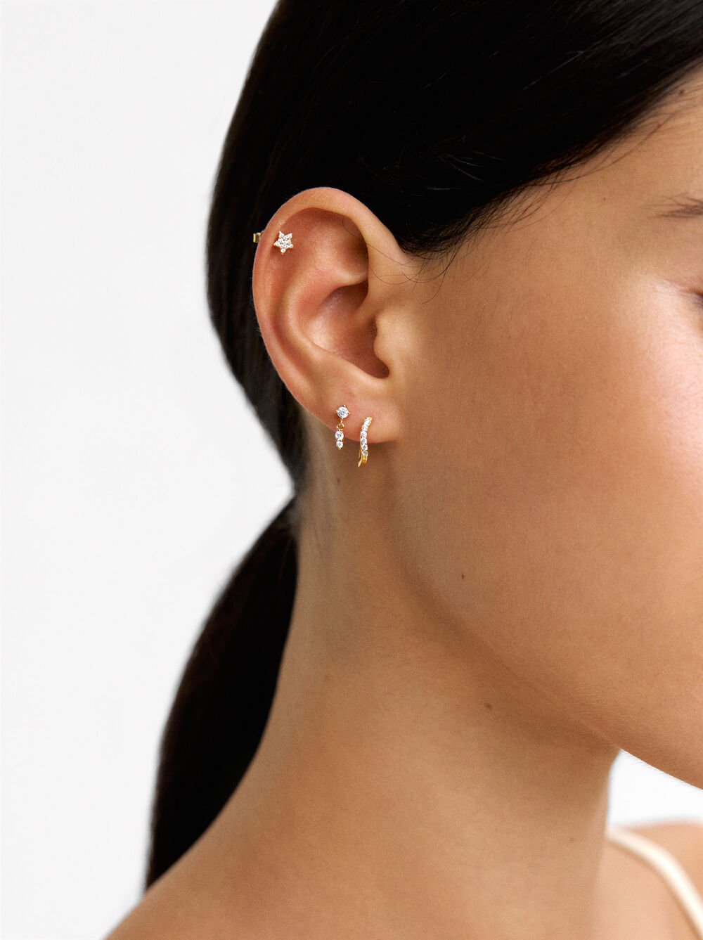 Set of earrings with zirconia - 925 sterling silver