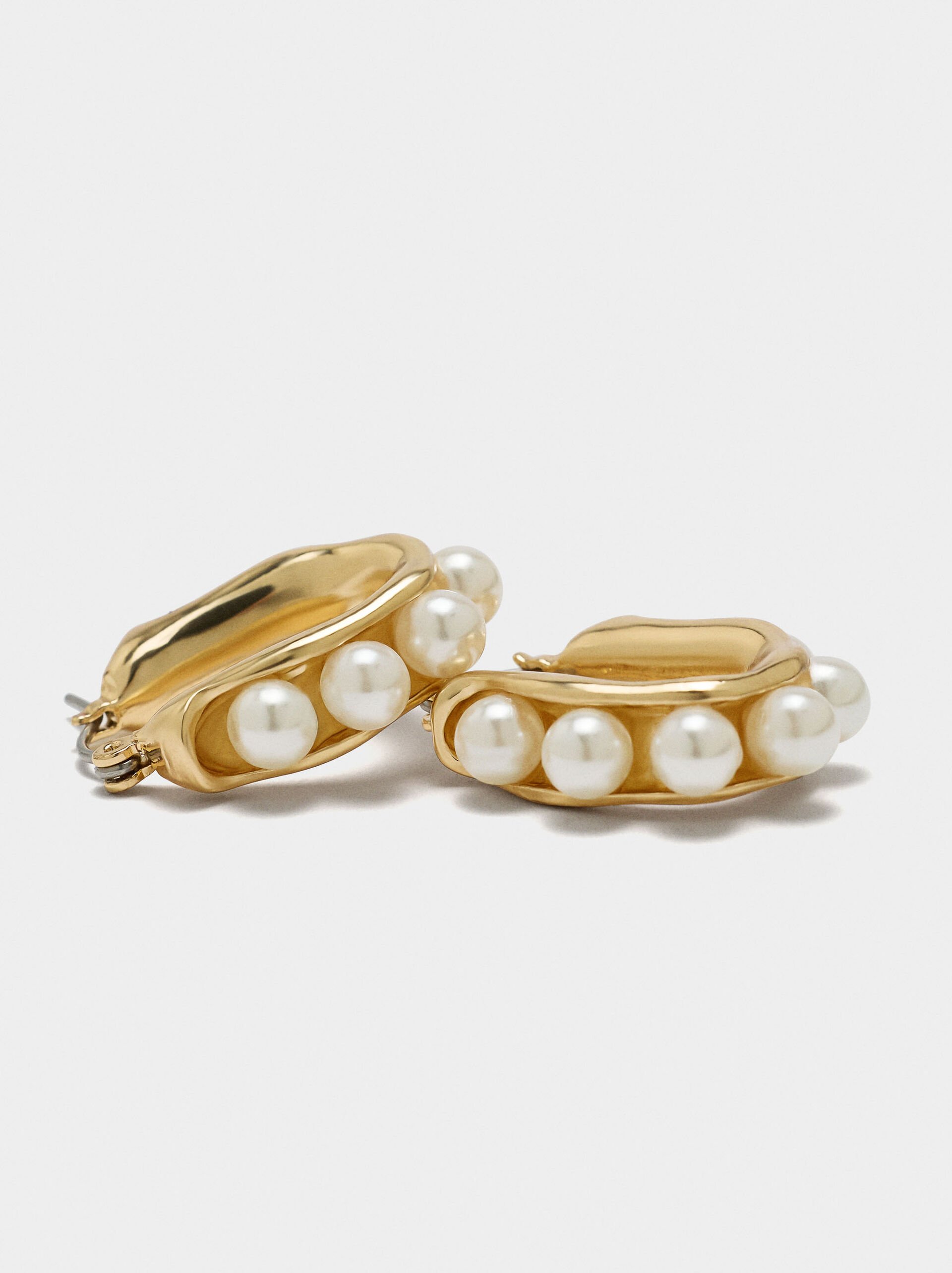 Ohrringe mit Ringen und Perlen image number 2.0