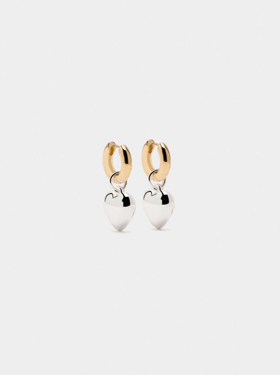 Hoop earrings with heart