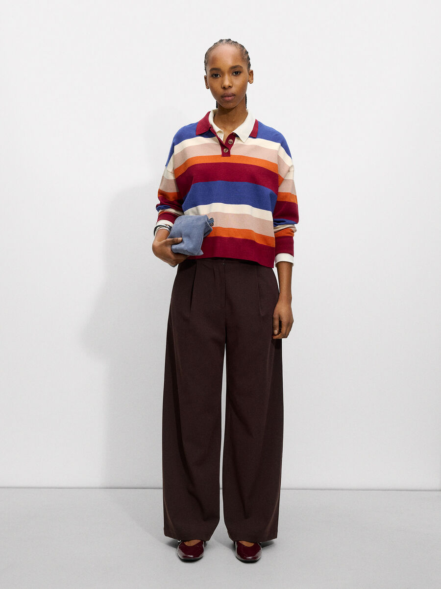 Striped knit sweater