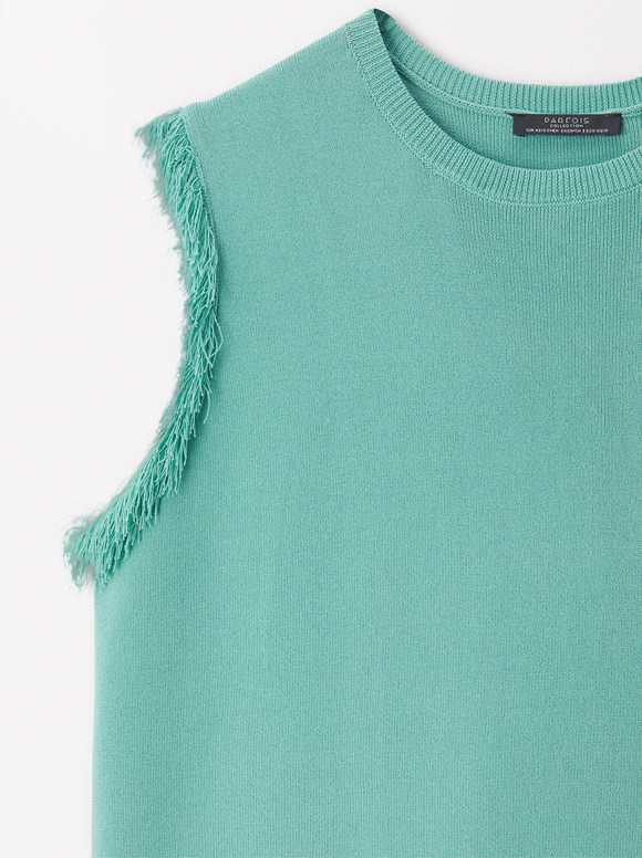 Short Sleeve Knit Shirt, Green, hi-res