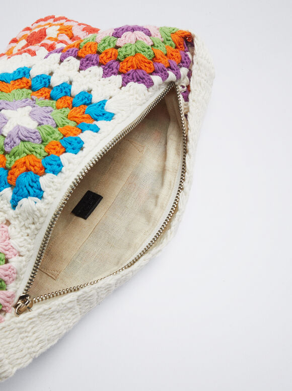 Crochet Handbag, Ecru, hi-res