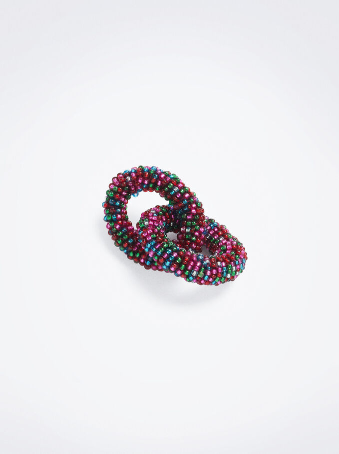 Earrings With Multicoloured Beads, Multicolor, hi-res