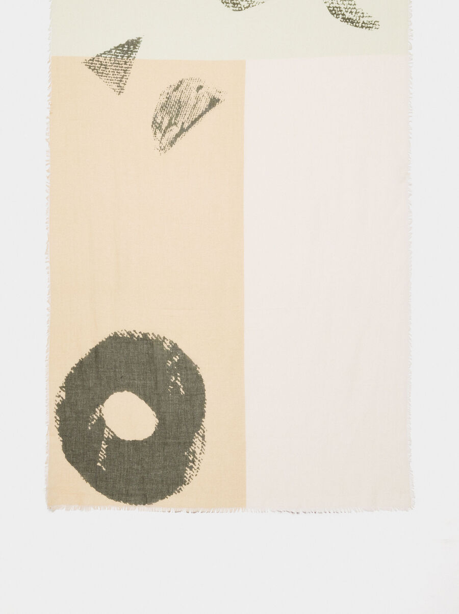 Printed scarf with 100% cotton