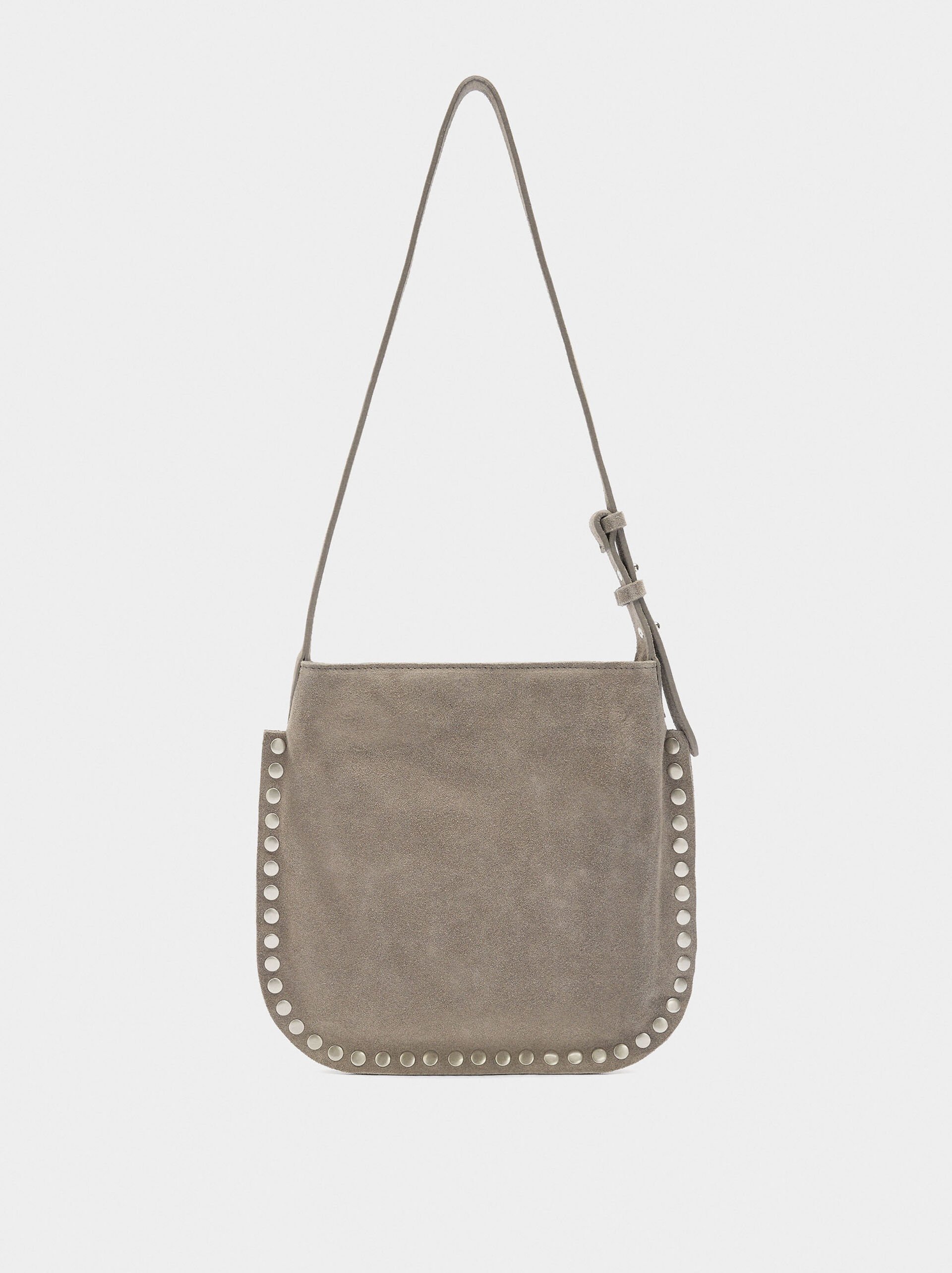 Leather crossbody bag with studs image number 0.0