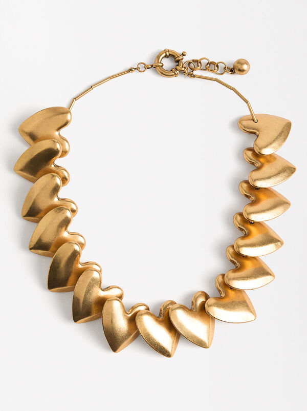 Short necklace with hearts