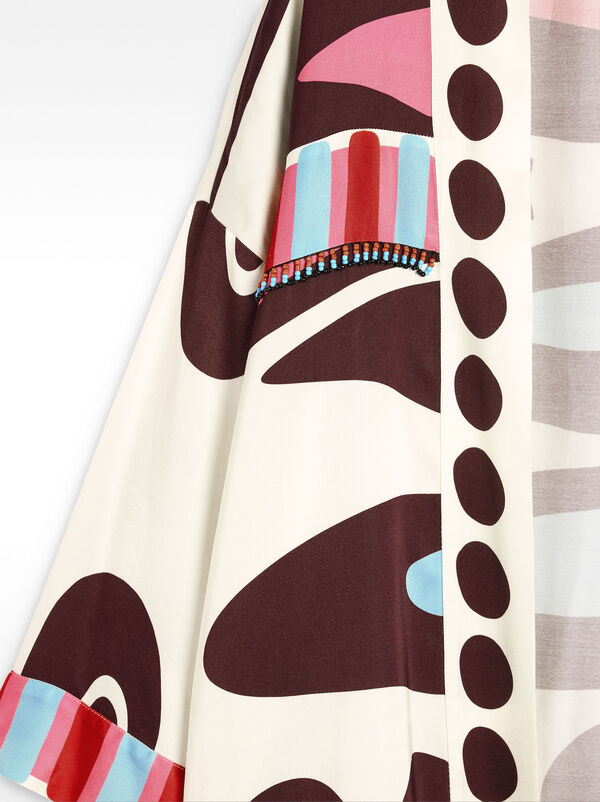 Geometric print kimono
