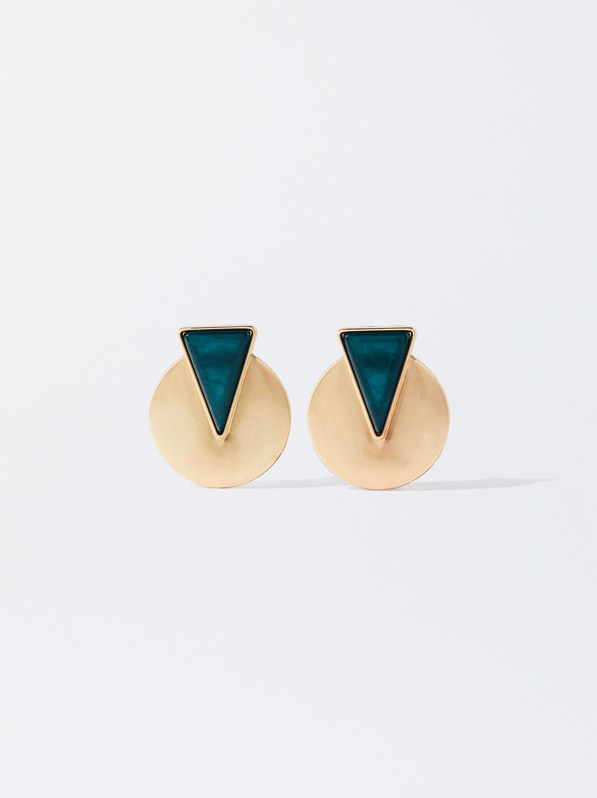 Gold Earrings With Resin image number 0.0