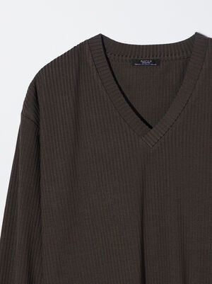 V-Ausschnitt-Sweater image number 6.0