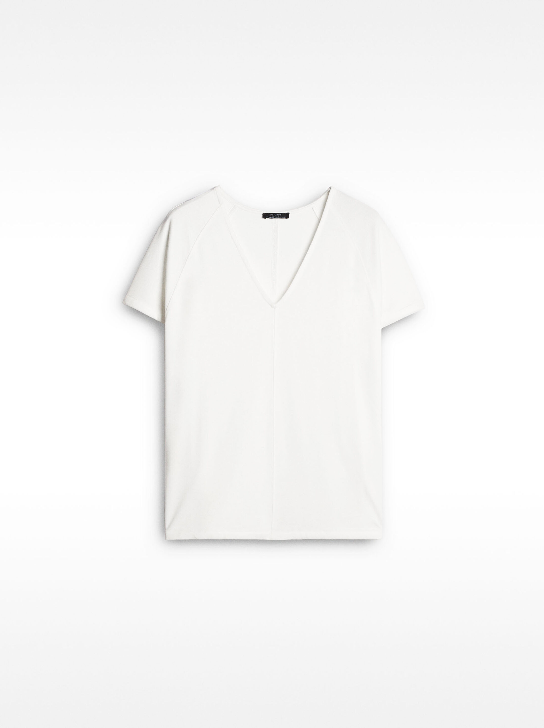 V-neck basic T-shirt image number 5.0
