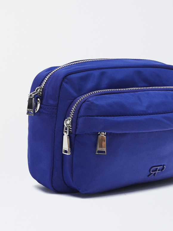 Nylon Crossbody Bag, Blue, hi-res