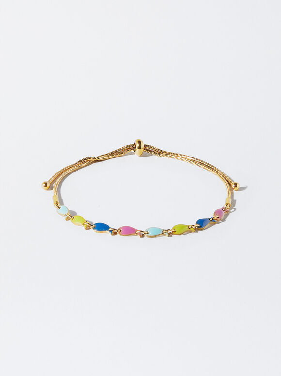 Steel Bracelet With Enamel, Multicolor, hi-res