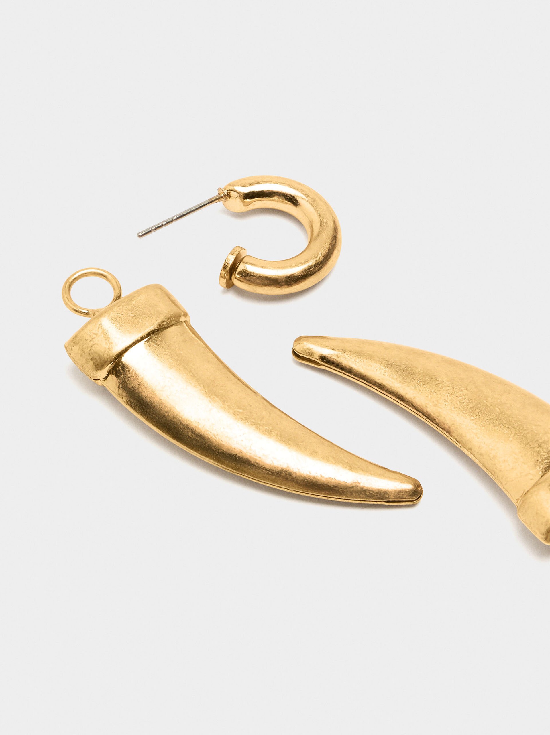 Hoop earrings with removable pendant image number 1.0
