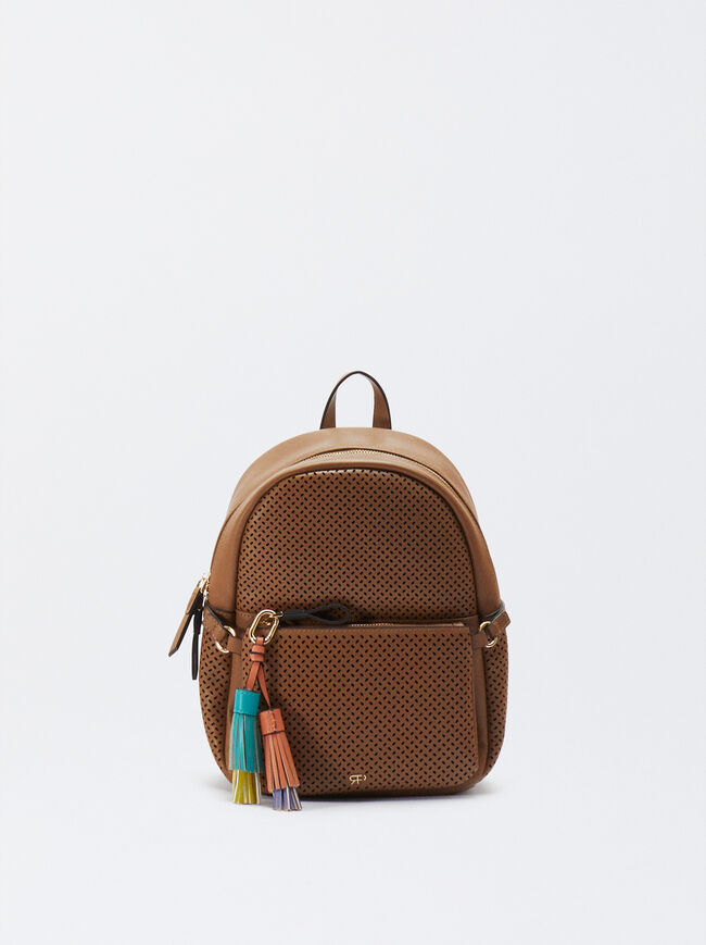 Perforated Backpack With Pendant