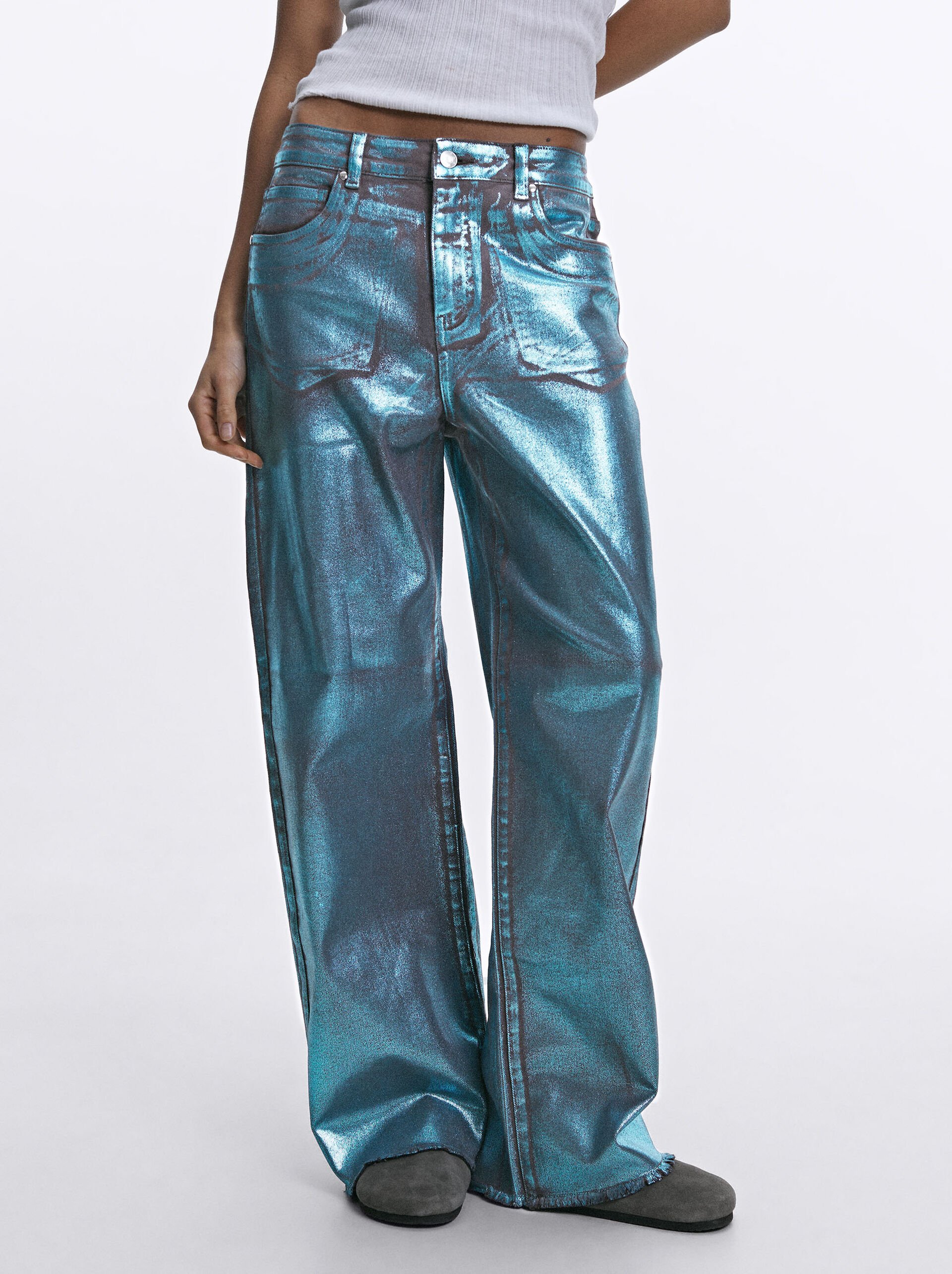 Jeans In Metallic-Optik image number 2.0
