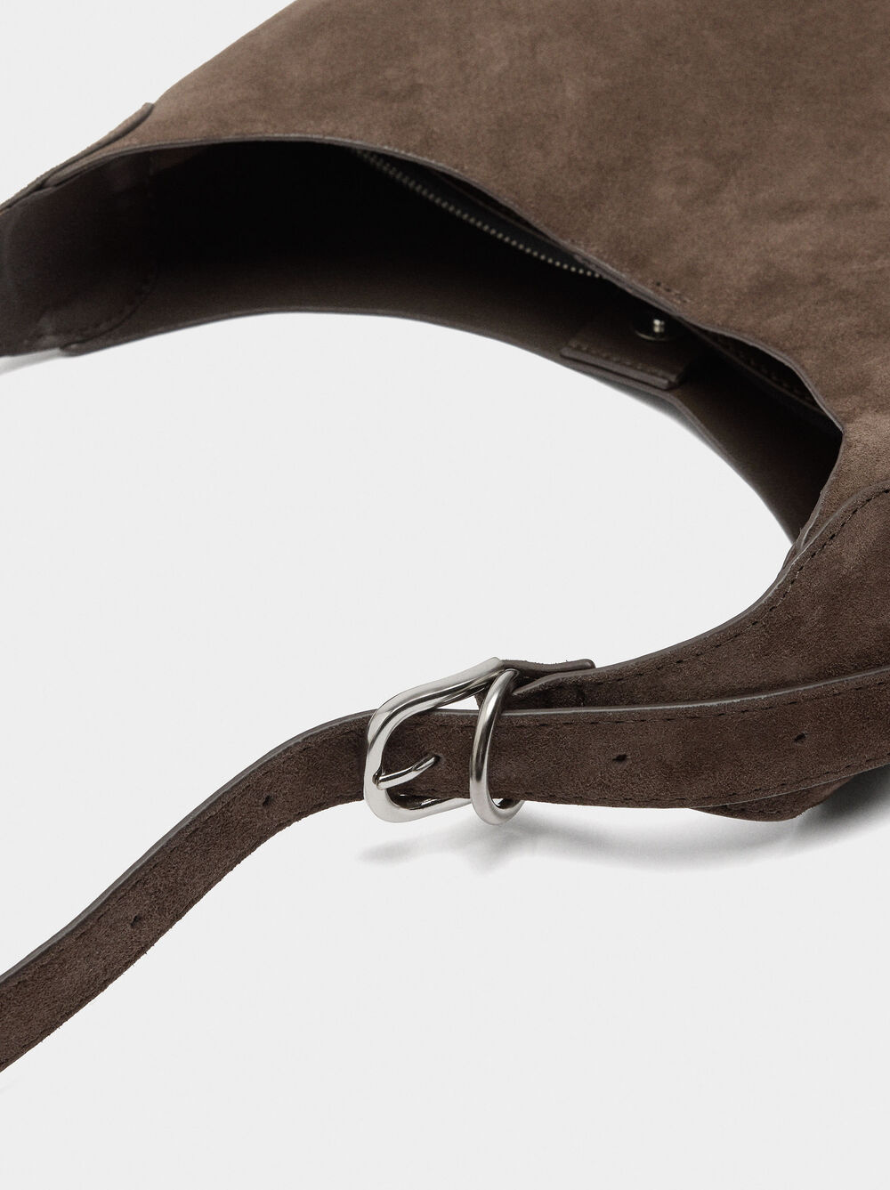 Suede leather shoulder bag