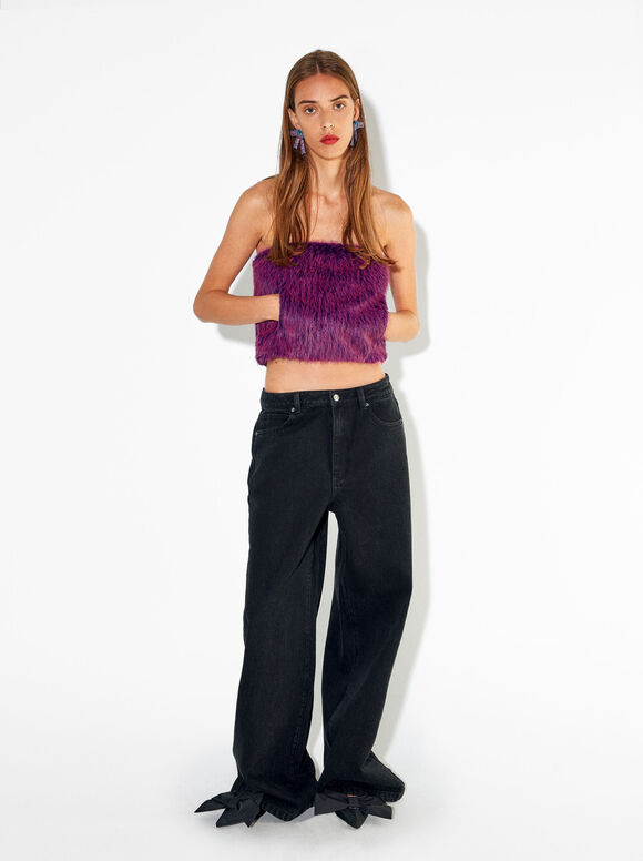 Fur Top, Pink, hi-res