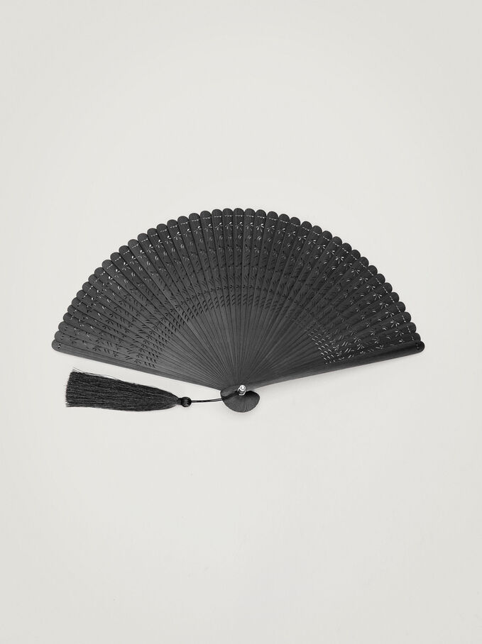 Perforated Fan, Black, hi-res