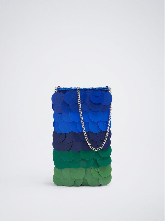 Party Handbag With Sequins, Multicolor, hi-res