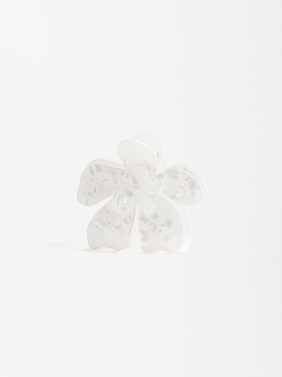 Resin flower hair claw 
