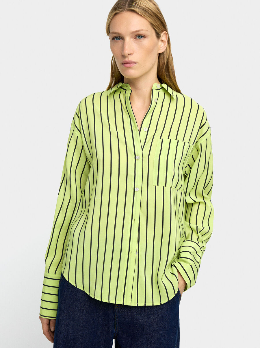 Camisa a rayas manga larga