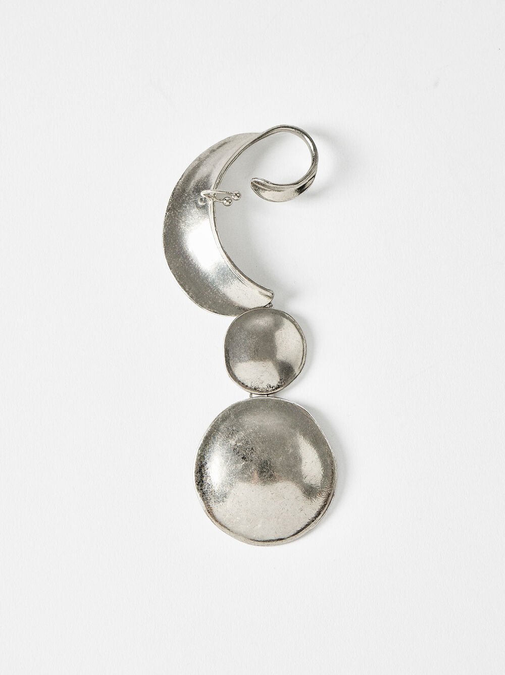 Ear jacket earring with round elements
