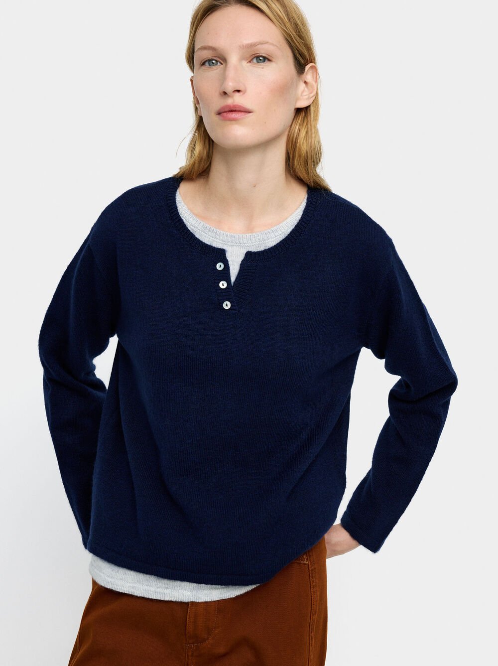 Double knit effect sweater