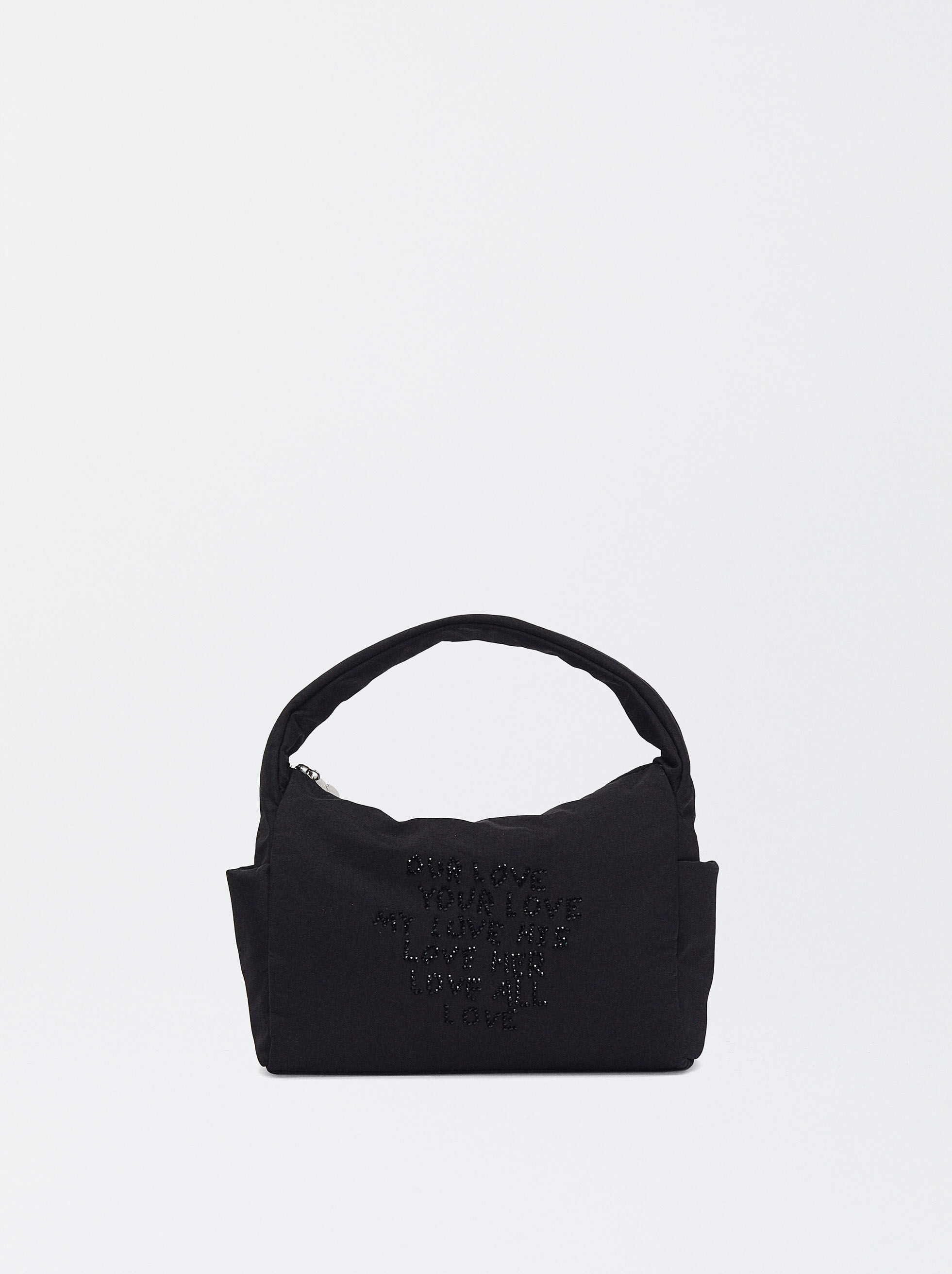 Online Exclusive Nylon Shoulder Bag Love Black Parfois