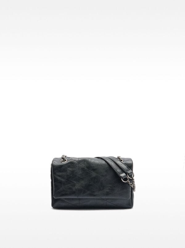 Shoulder bag with topstitching
