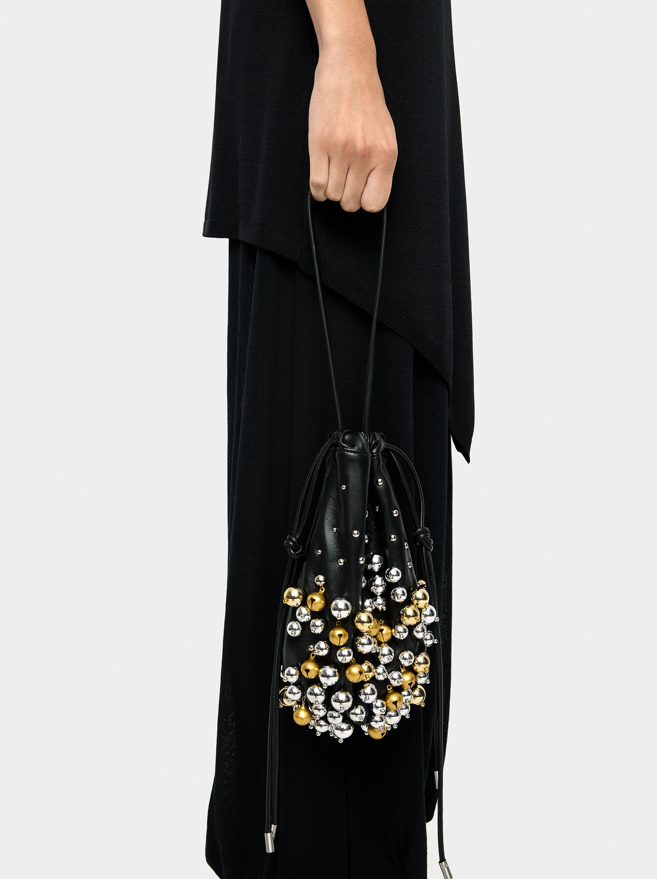 Party bag leather-effect with spheres image number 1.0