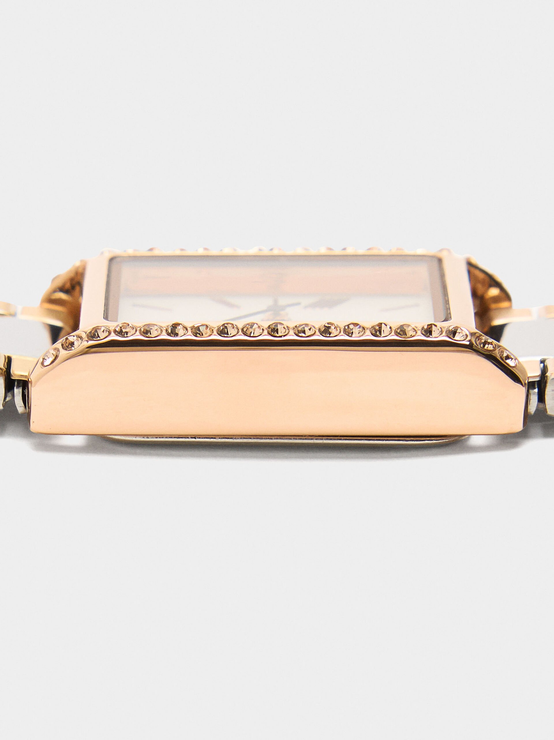 Montre bicolore avec bracelet en acier inoxydable image number 4.0