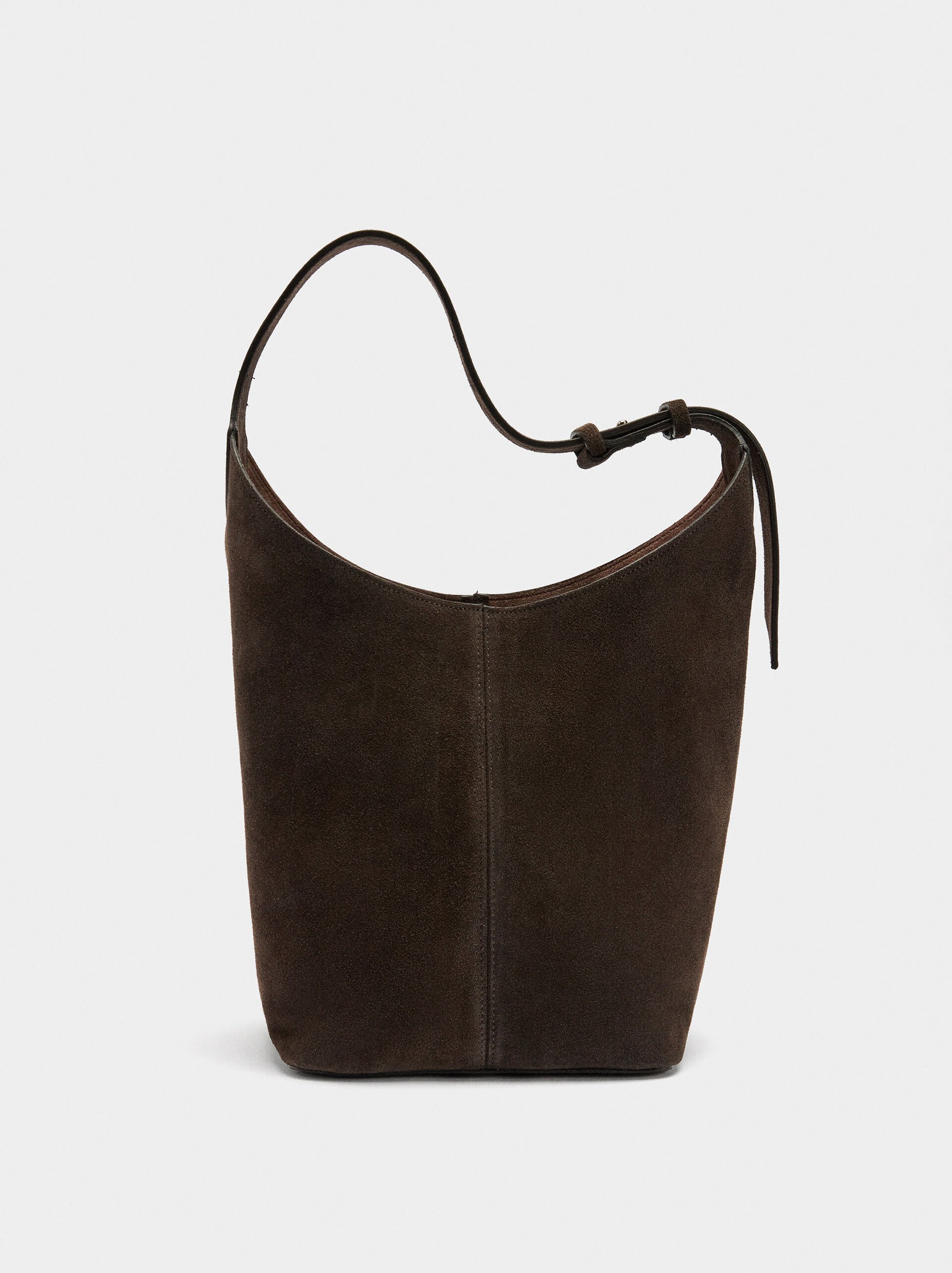 Suede bucket bag with inner pouch image number 0.0