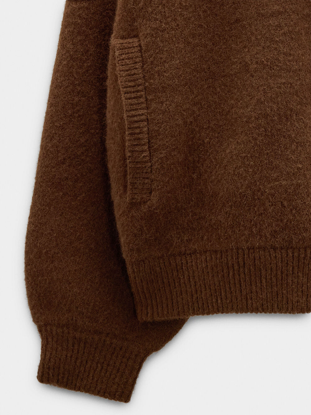 Strickjacke aus Strick mit Kragen in Felloptik