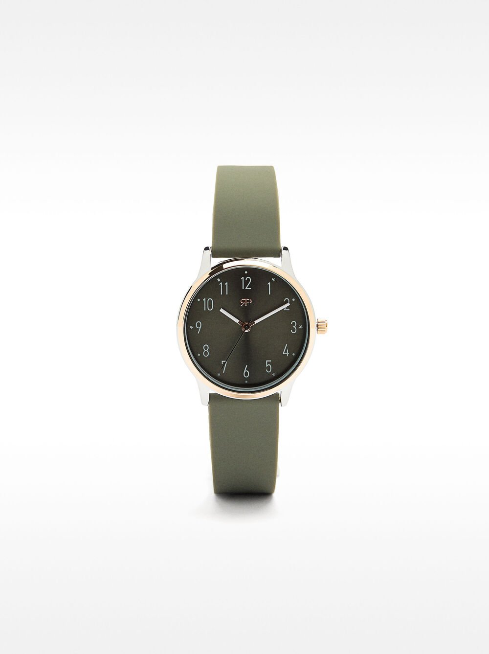 Watch with silicone strap